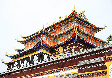 郎木寺寺庙建筑背景图片