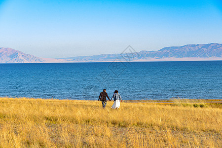 合肥景点新疆赛里木湖背景