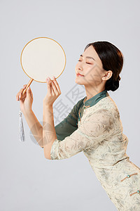 中国风框古典东方旗袍美女舞蹈舞者背景
