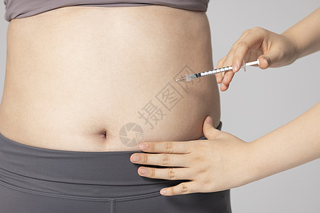 注射胰岛素特写背景图片