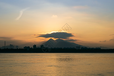 瑞安市外滩夕阳图片