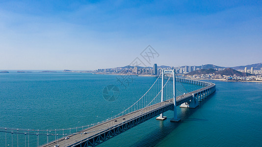 湛江海湾大桥大连星海湾大桥航拍背景
