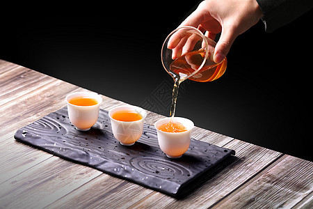 云南普洱茶茶汤背景图片
