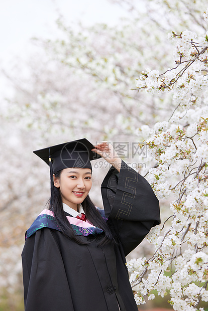 毕业季樱花清纯可爱少女图片