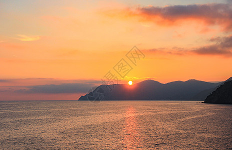 欧洲海岛日落背景图片