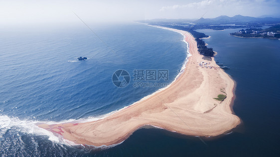 海南琼海博鳌玉带滩航拍图片