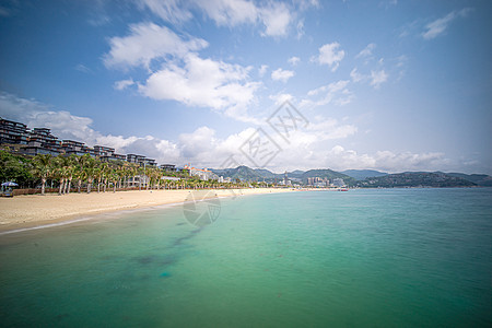 深圳盐田区深圳大梅沙旅游区海滩礁石背景