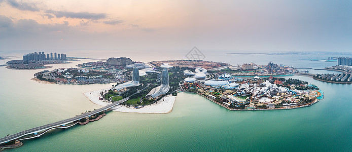 海南瞻洲市海花岛景区航拍图片