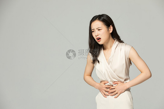 腹部疼痛的女性肚子痛图片