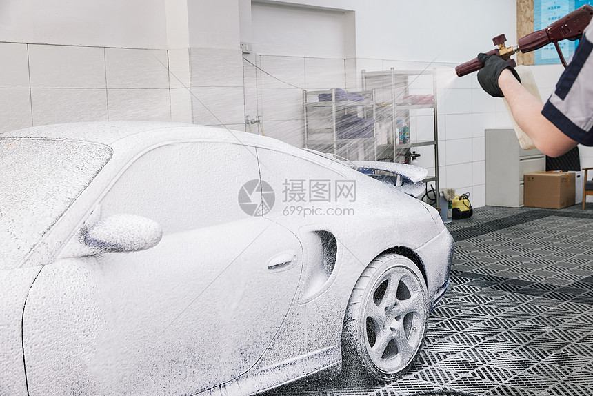 汽车清洗刷车洗车图片