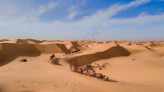 宁夏银川腾格里沙漠航拍银川旅游高清图片素材