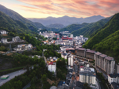 湖北神农架林区木鱼镇全景航拍旅游高清图片素材