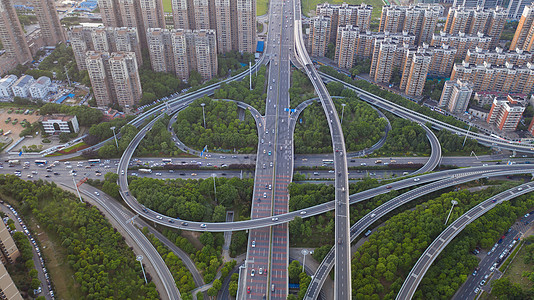 武汉城市风光红庙立交桥图片