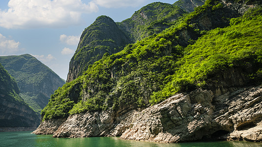 哈斯特地貌重庆巫山小三峡龙门峡背景