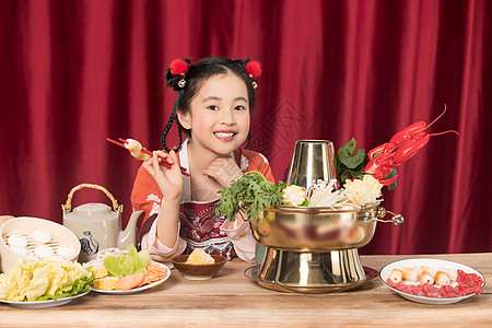 吃火锅的孩子图片