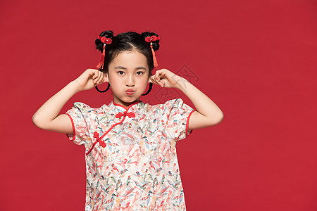 中国风可爱旗袍儿童高清图片