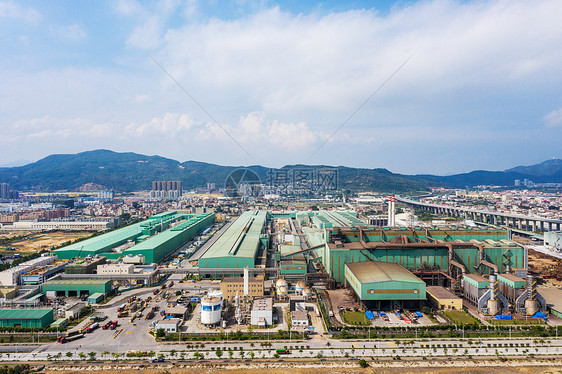 工业区里的工厂外观图片