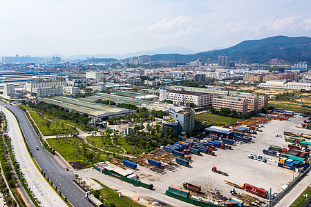工业区里的工厂外观图片素材