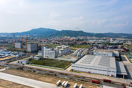 工业区里的工厂外观图片