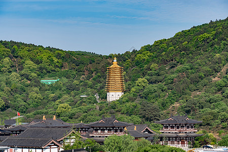 苏州太湖西山飘渺峰寺庙背景图片