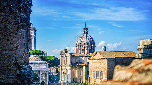 罗马城市风光背景图片