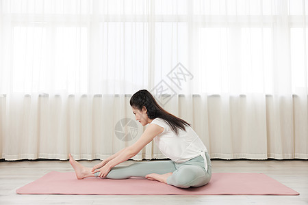 减肥塑形瑜伽女性瑜伽运动拉伸背景