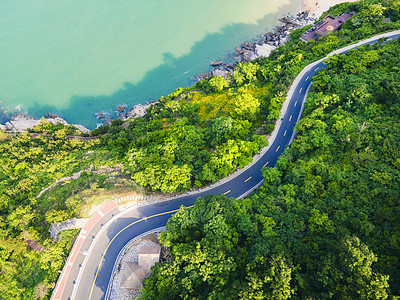 连云港连岛景区滨海公路道路高清图片