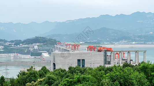 三峡电站三峡大坝景区环境背景