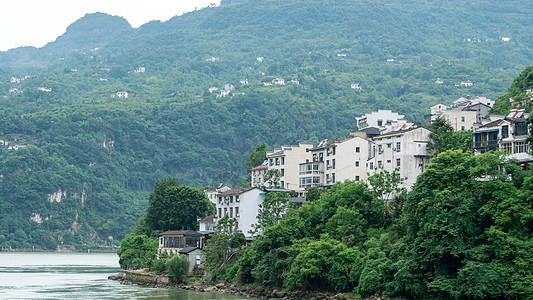 三峡人家江边建筑图片