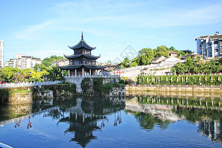 贵阳地标景点甲秀楼背景图片