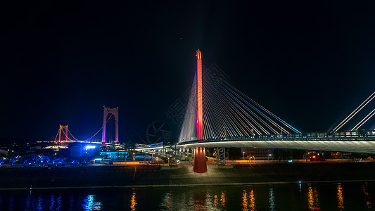 宜昌至喜大桥夜景高清图片