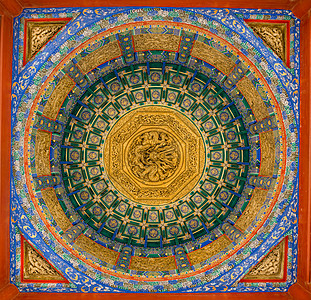 龙凤藻井北京故宫藻井背景