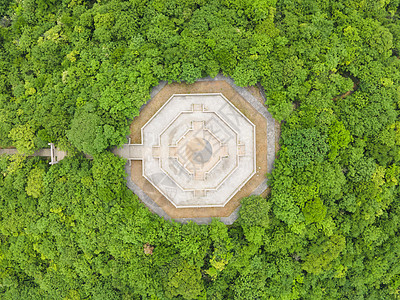 森林度假淮南4A风景区八公山登高台背景