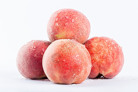 新鲜的水蜜桃水果高清图片素材