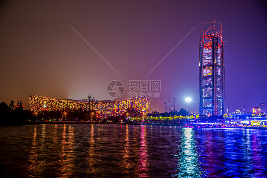 北京首都鸟巢体育馆建筑图片