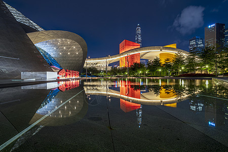 夜景深圳市民中心平安大厦建筑图片