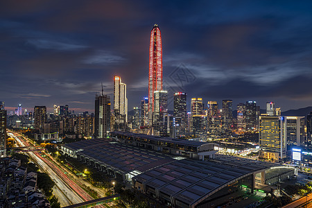 商务城市深圳平安金融中心建筑背景