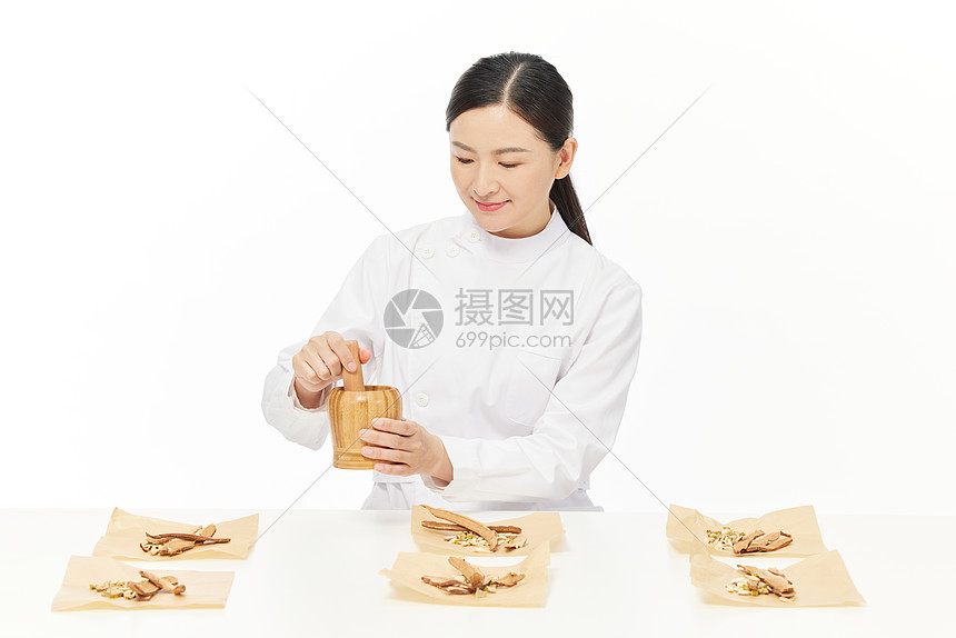 女中医制药师形象图片