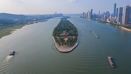 长沙橘子洲风光背景