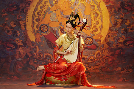 琵琶文化弹奏琵琶的西域女人背景
