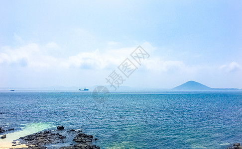 沙滩蓝天韩国大海风光背景