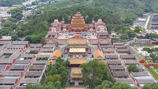 承德旅游河北承德普宁寺古建筑背景