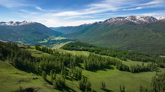 美丽的新疆风景航拍5A景区新疆阿勒泰喀纳斯美丽峰背景