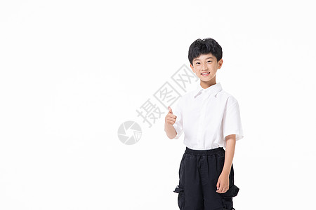穿中山装的男生穿白衬衫的小男孩点赞形象背景