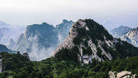 华山景区无人机照片高清图片