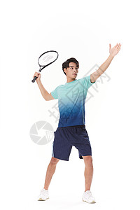羽毛球运动员男性运动员打网球背景