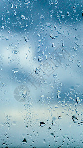 玻璃窗上的雨滴背景图片