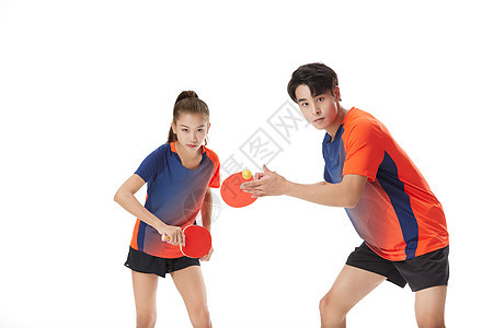 乒乓球男女混合双打搭档图片