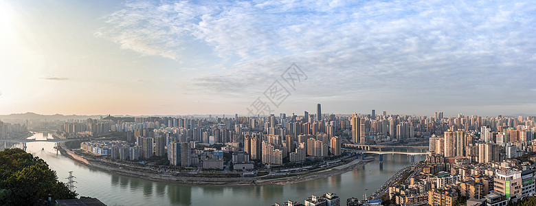 重庆江北半岛全景图背景图片