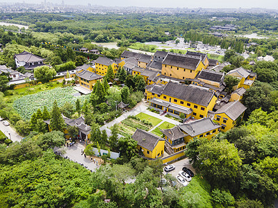 扬州旅游地标观音禅寺航拍图片